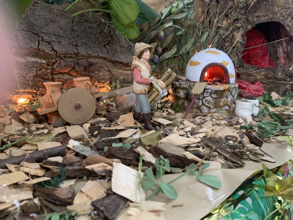 homenaje a la agricultura y mundo rural en el belén de El Jardín de CAstillo